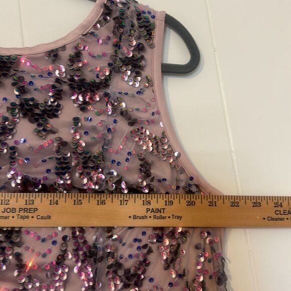TORRID Purple Mini Sequin Shift Dress size 0 0X 10 12 14 - Picture 9 of 11